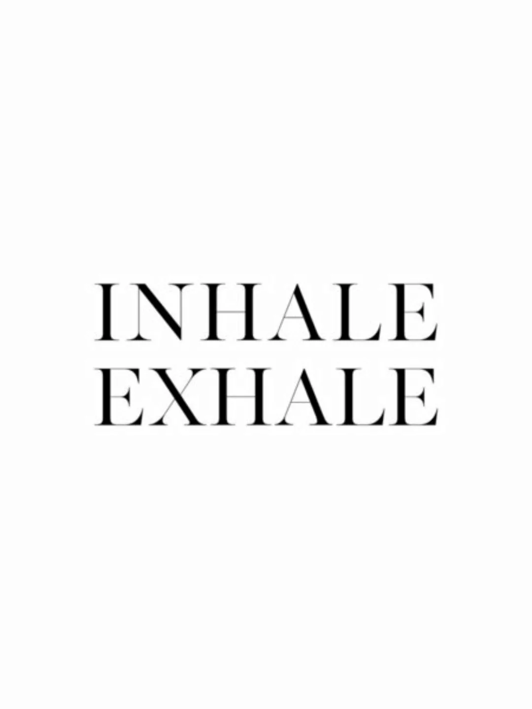 Poster / Leinwandbild - Inhale Exhale No2 günstig online kaufen