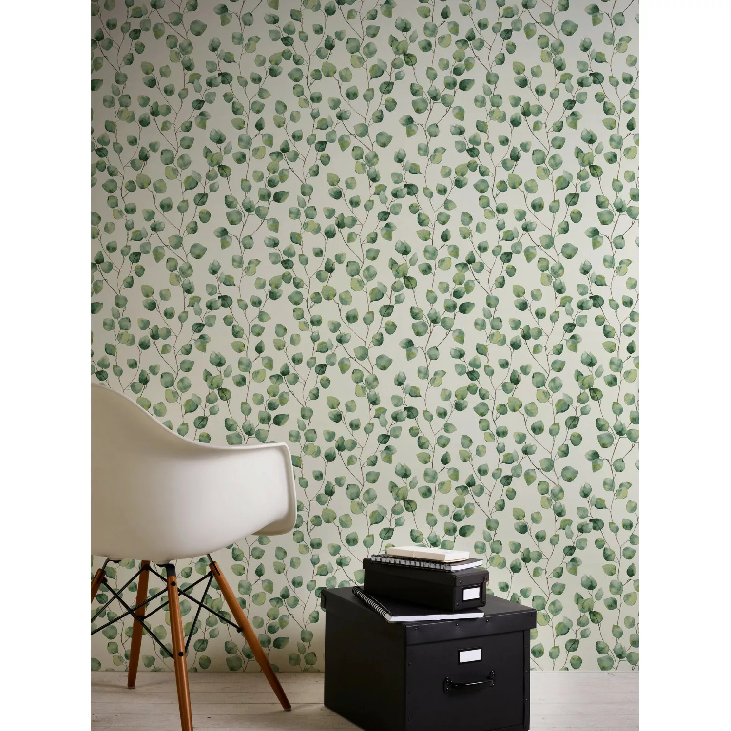 A.S. Création Tapete Blumen Grün und Weiß 53 cm x 10,05 m AS-370441 günstig online kaufen