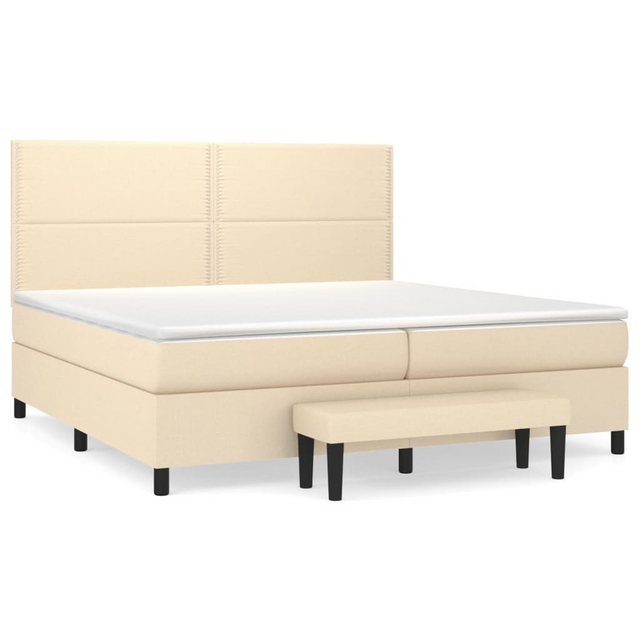 vidaXL Boxspringbett Boxspringbett mit Matratze und Fusshocker Stoff (200 x günstig online kaufen