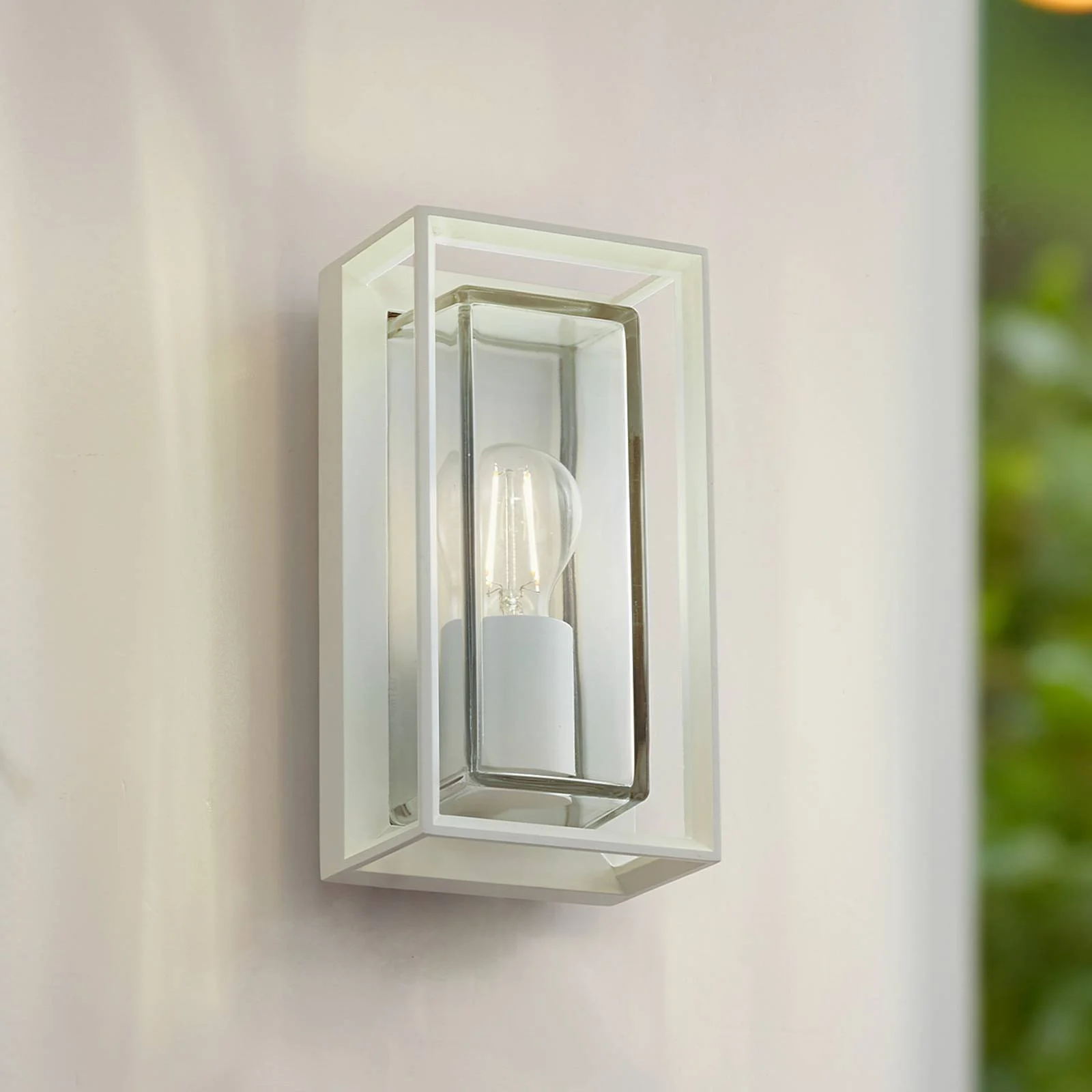 Arcchio Außenwandleuchte Ismera, weiß, IP65, Glas, E27 günstig online kaufen