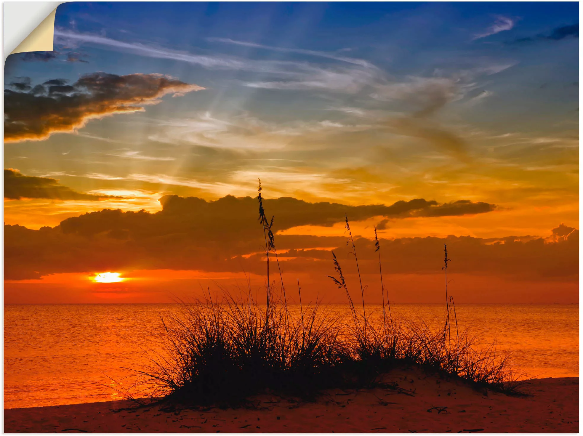 Artland Wandbild "Herrlicher Sonnenuntergang", Sonnenaufgang & -untergang, günstig online kaufen