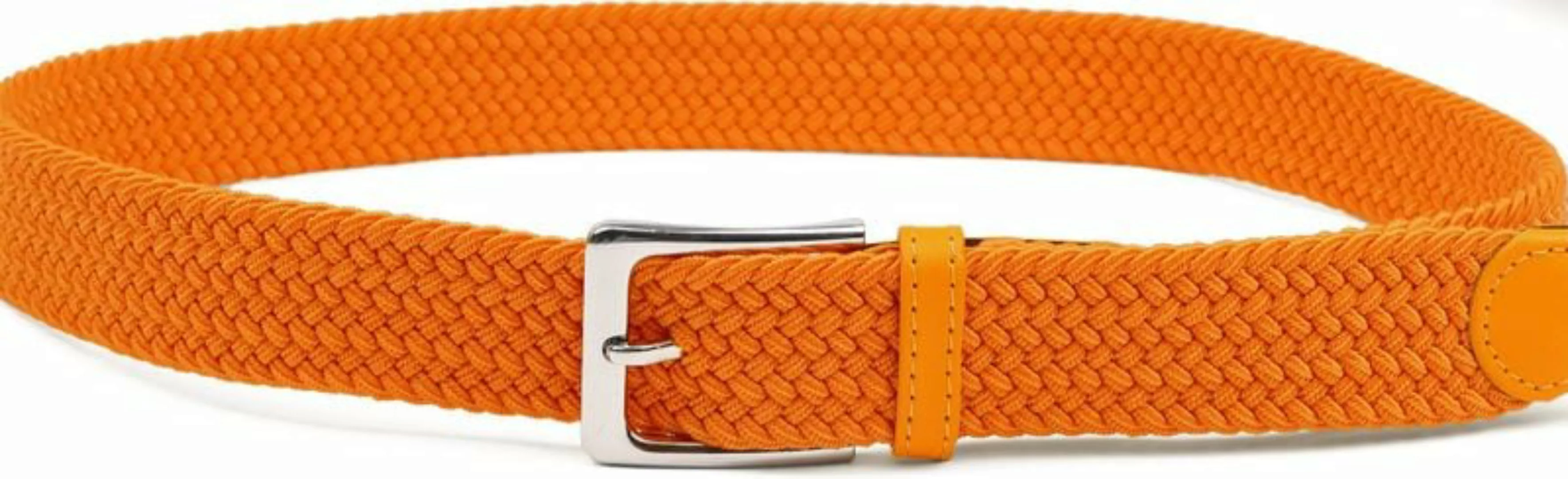 Suitable Geflochtener Gürtel Orange - Größe 105 günstig online kaufen