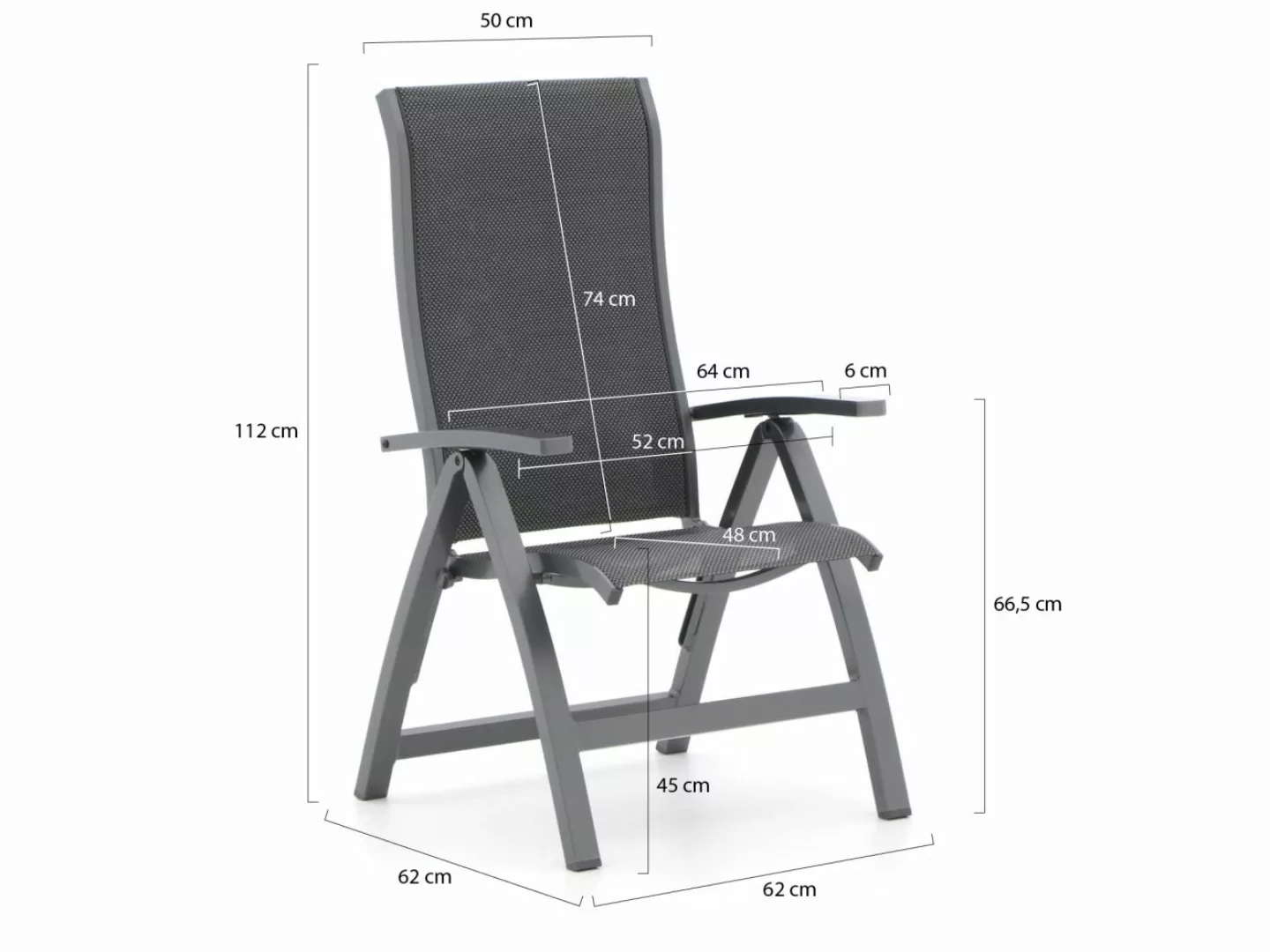 Bellagio Fermo/Fidenza 160 cm Gartenmöbel-Set 5-teilig verstellbar günstig online kaufen
