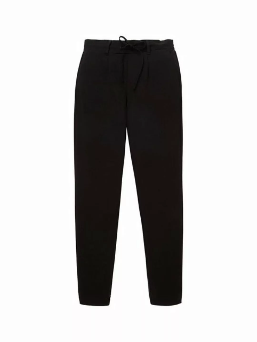 Tom Tailor Damen Hose JERSEY LOOSE ANKLE - Relaxed Fit Schwarz Blau Grau günstig online kaufen