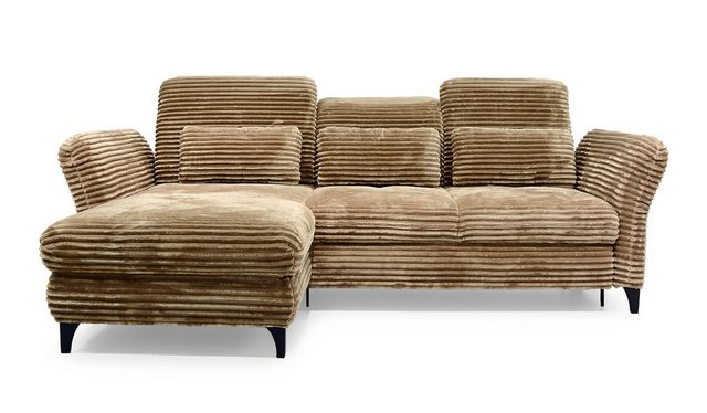 Hygger Möbelhaus Ecksofa Eva Schlafcouch, Sofa Cord L-Form 253 x190 cm, Wah günstig online kaufen