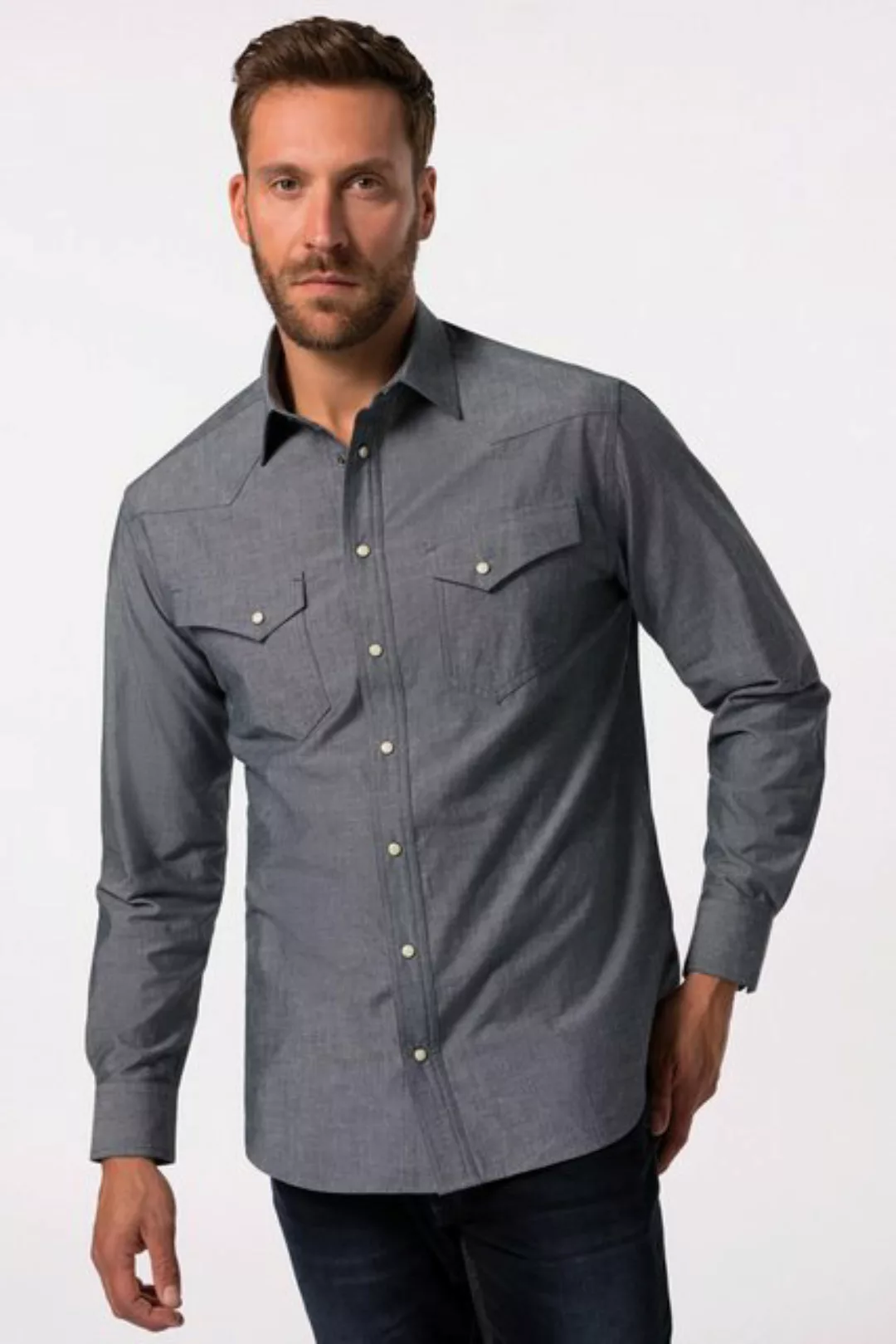 JP1880 Businesshemd Hemd Langarm Cowboy Kentkragen Modern Fit bis 8 XL günstig online kaufen