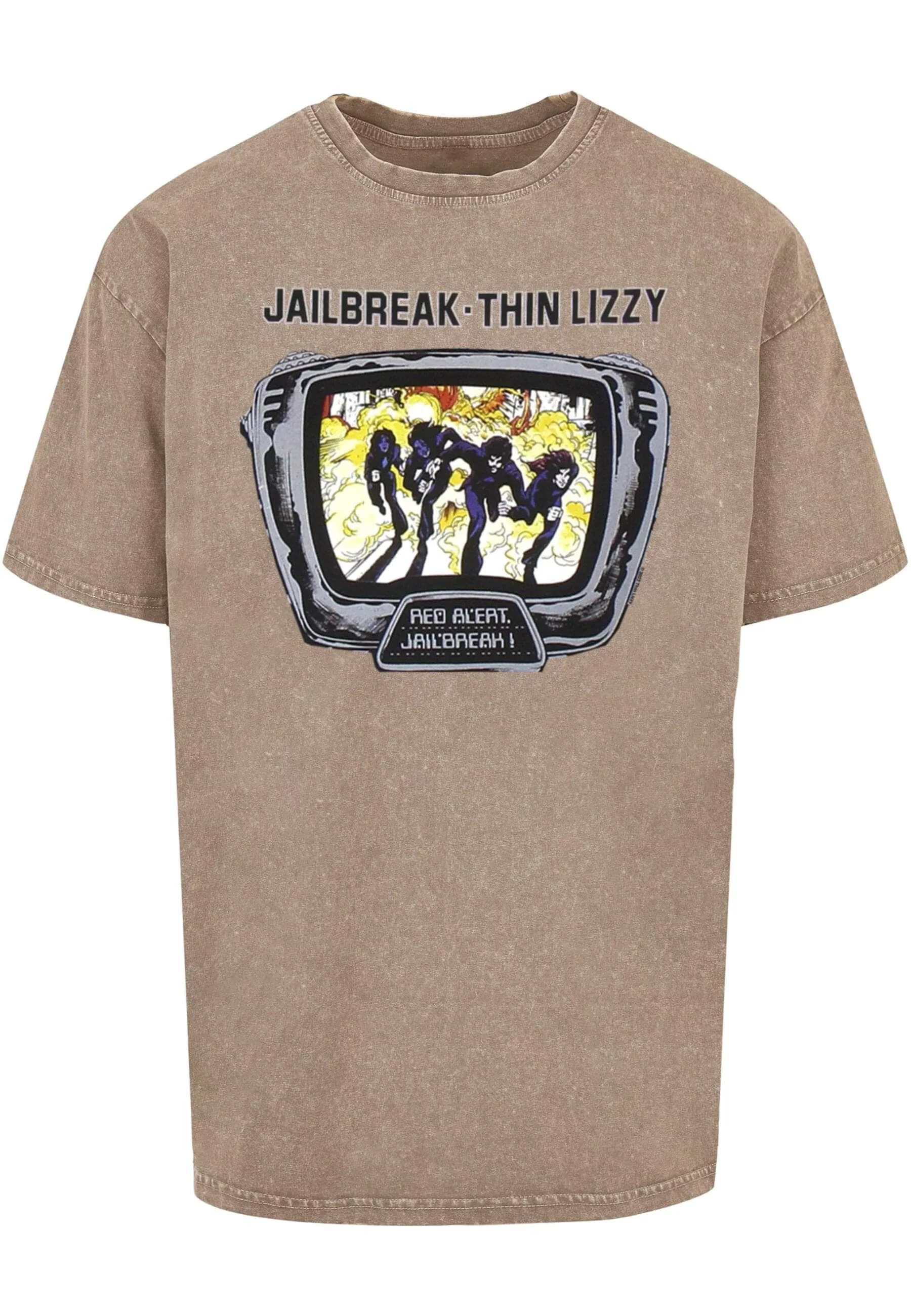 Merchcode T-Shirt "Merchcode Herren Thin Lizzy - Jailbreak Acid Washed Over günstig online kaufen