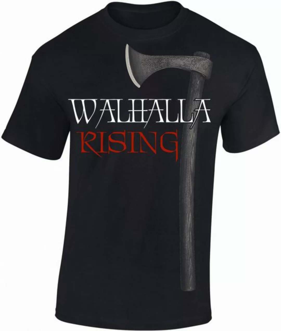 Baddery Print-Shirt Wikinger Tshirt, "Walhalla Rising", Viking Shirt Männer günstig online kaufen