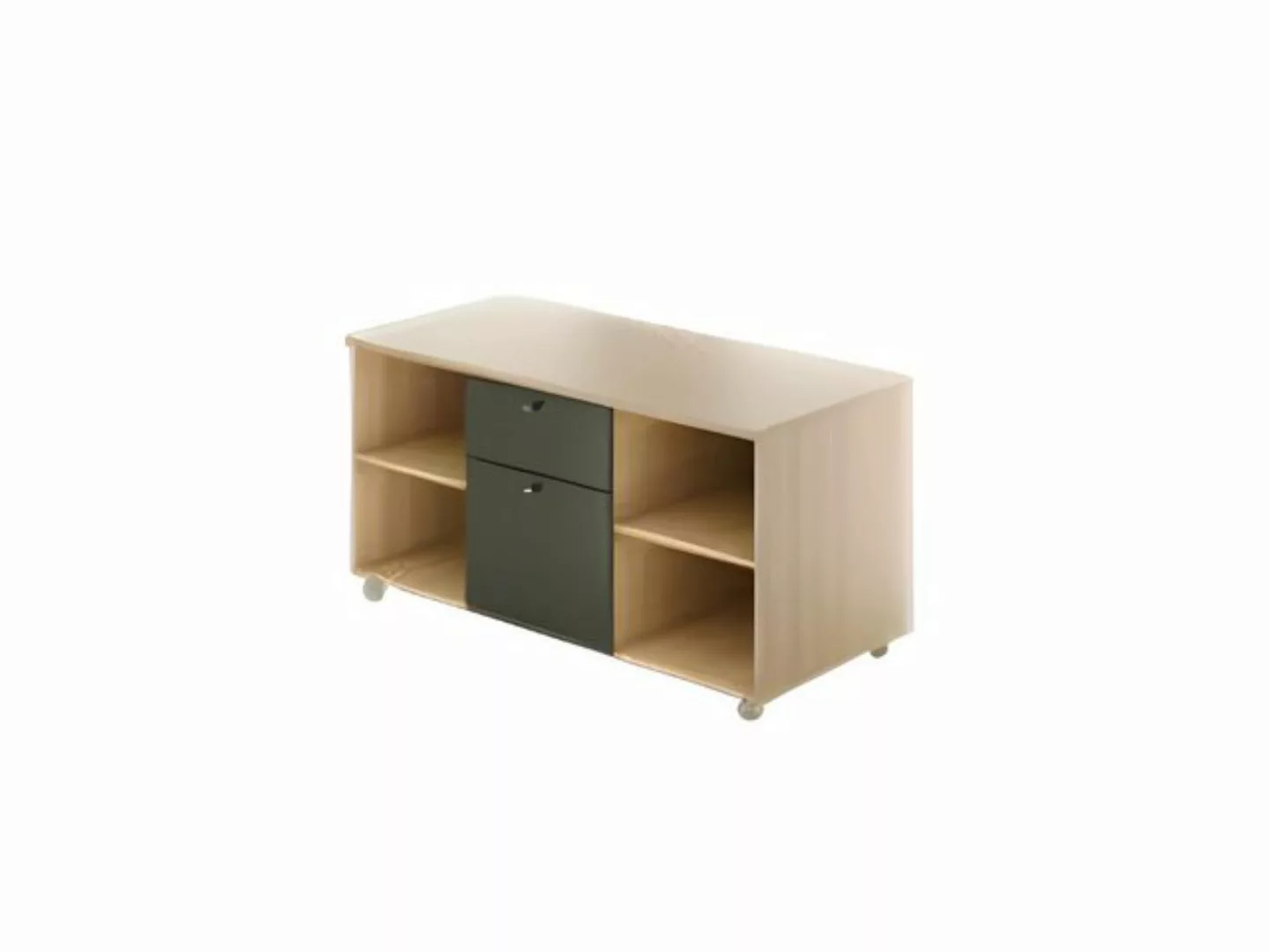 JVmoebel Aktenschrank Designer schwarz braun Aktenschrank Rädern Holzmöbel günstig online kaufen