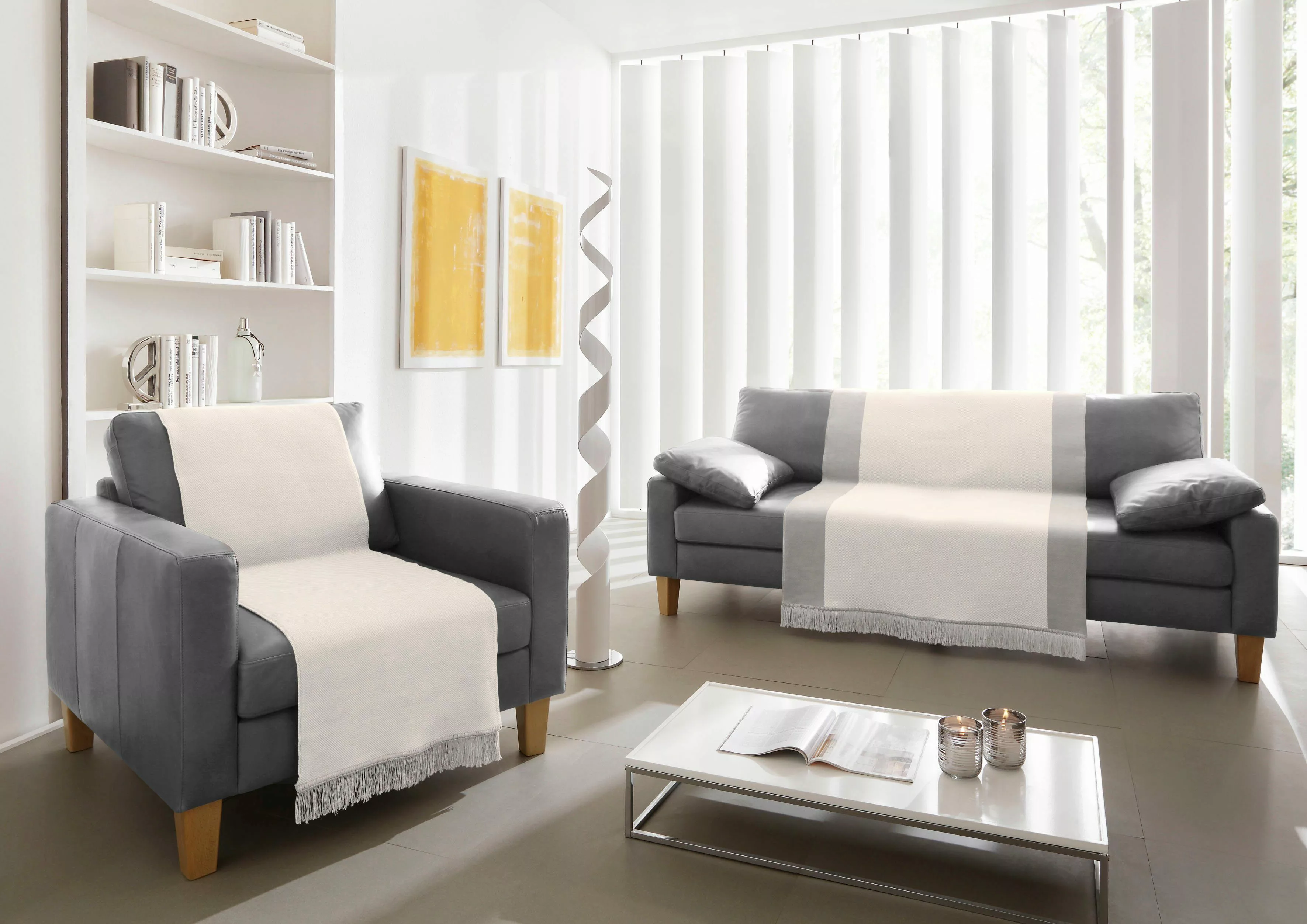 Biederlack Wohndecke »Salt & Pepper«, mit Melange-Optik günstig online kaufen