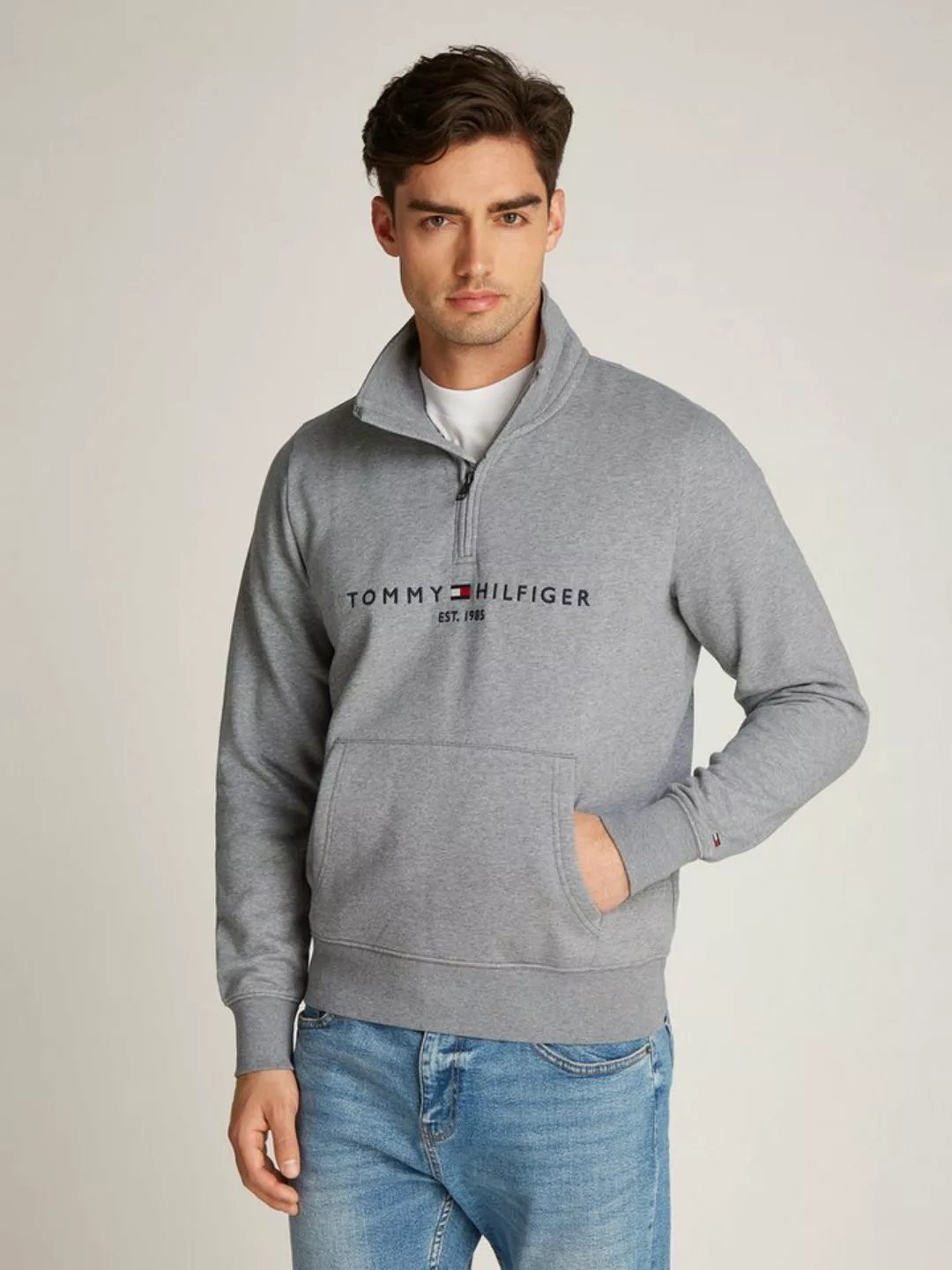 Tommy Hilfiger Sweatshirt TOMMY LOGO MOCKNECK günstig online kaufen