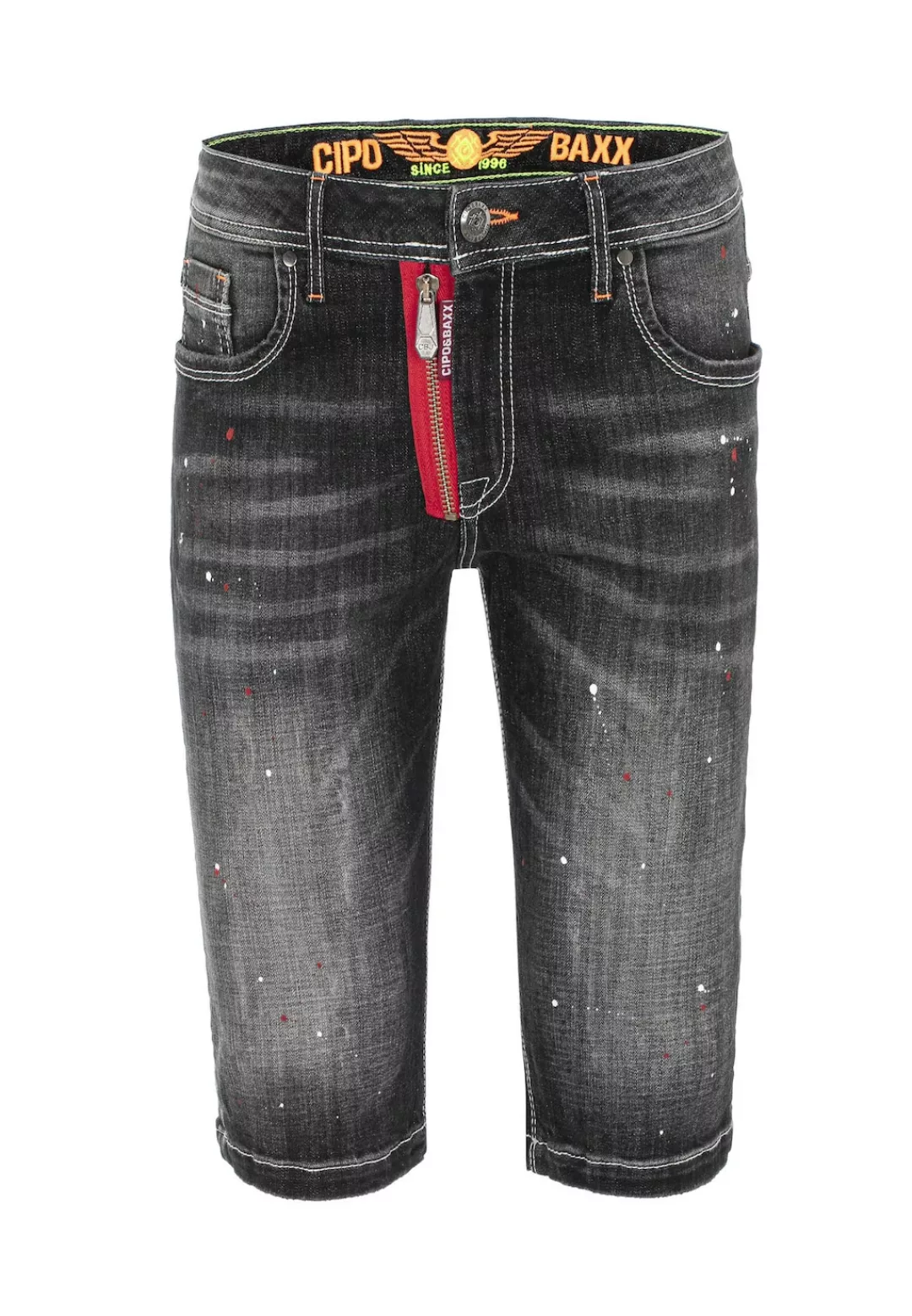 Cipo & Baxx Jeansbermudas "Bermuda & Short", mit trendigen Farbklecksen, CK günstig online kaufen