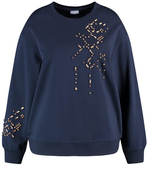 Samoon Sweatshirt Sweatshirt mit Glitzersteinen günstig online kaufen