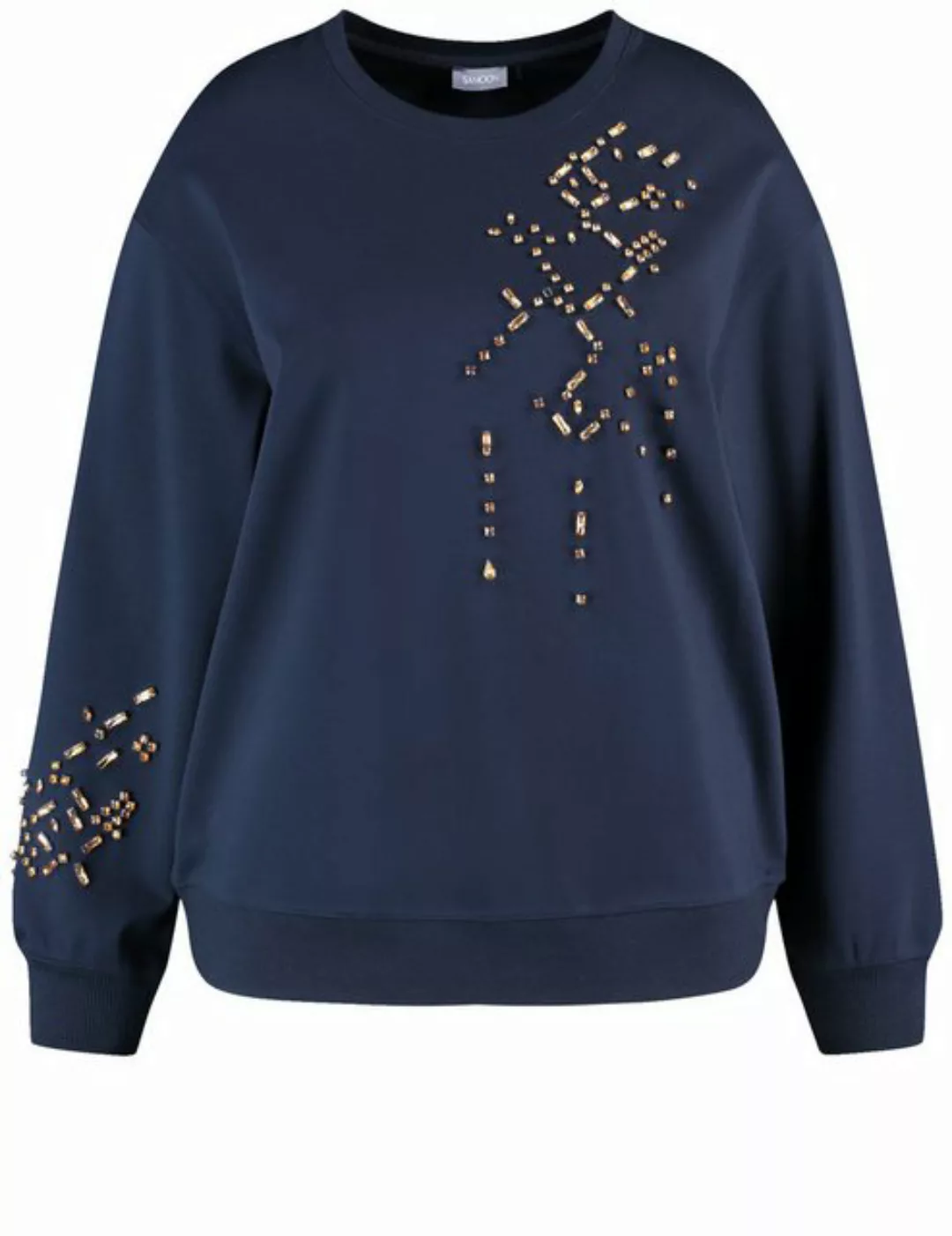 Samoon Sweatshirt Sweatshirt mit Glitzersteinen günstig online kaufen