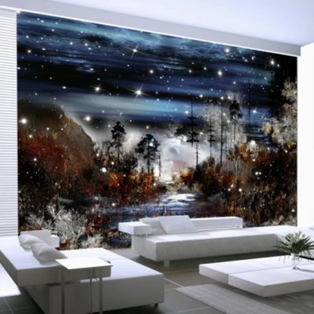 artgeist Fototapete Nacht im Wald mehrfarbig Gr. 400 x 280 günstig online kaufen