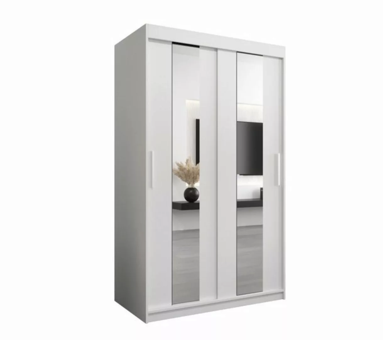 Beautysofa Kleiderschrank Moderne, stilvolle Garderobe mit Spiegeln POLA (S günstig online kaufen