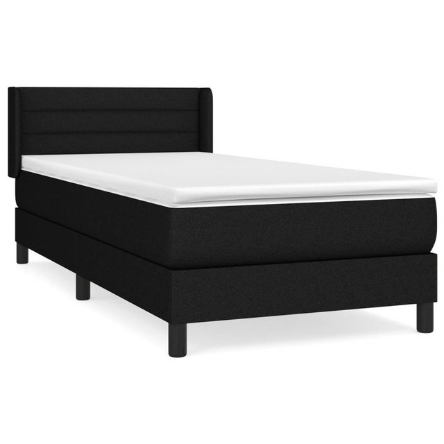 furnicato Bett Boxspringbett mit Matratze Schwarz 80x200 cm Stoff (1-tlg) günstig online kaufen