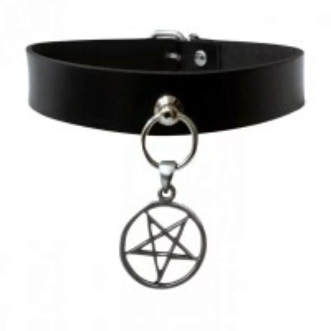 Halsband Choker umgekehrtes Pentagramm günstig online kaufen