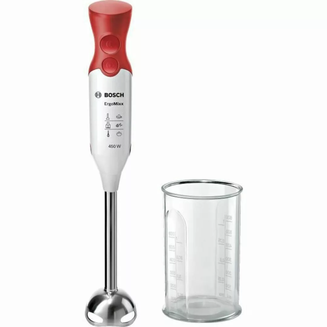 Handrührgerät Bosch Hand Blender 600 Ml Rot Weiß 450 W günstig online kaufen