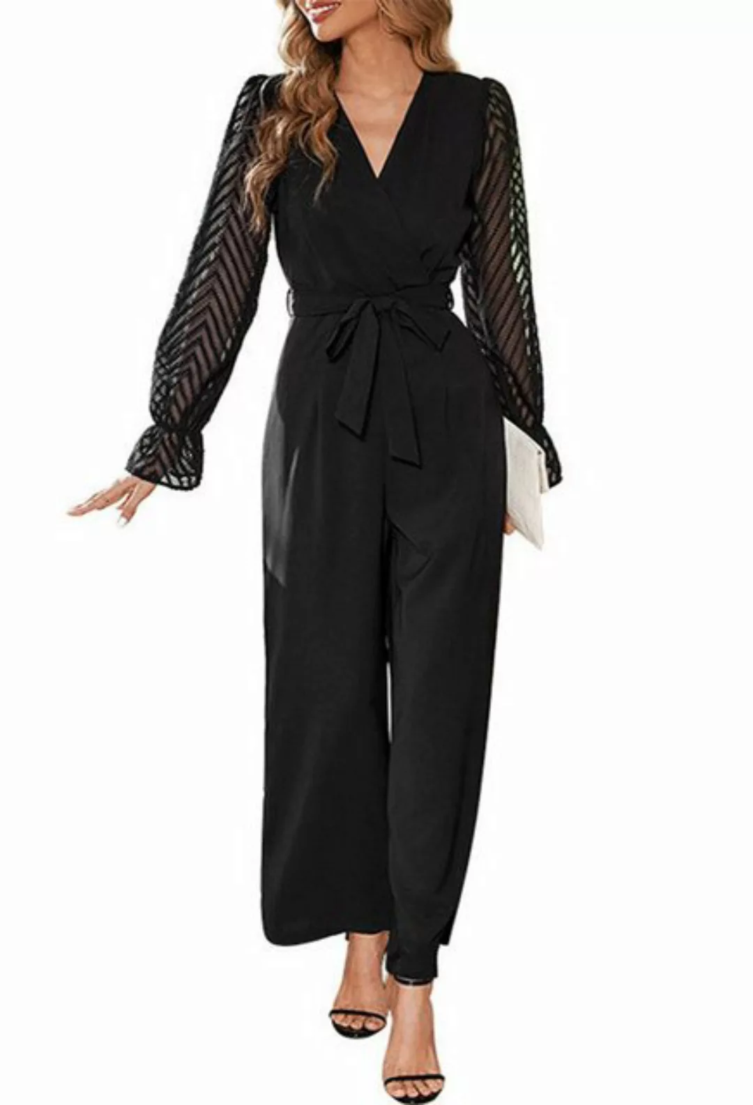 CHENIN 7/8-Overall Schwarzer Slim Fit Jumpsuit für Frauen Schwarz Slim Fit günstig online kaufen