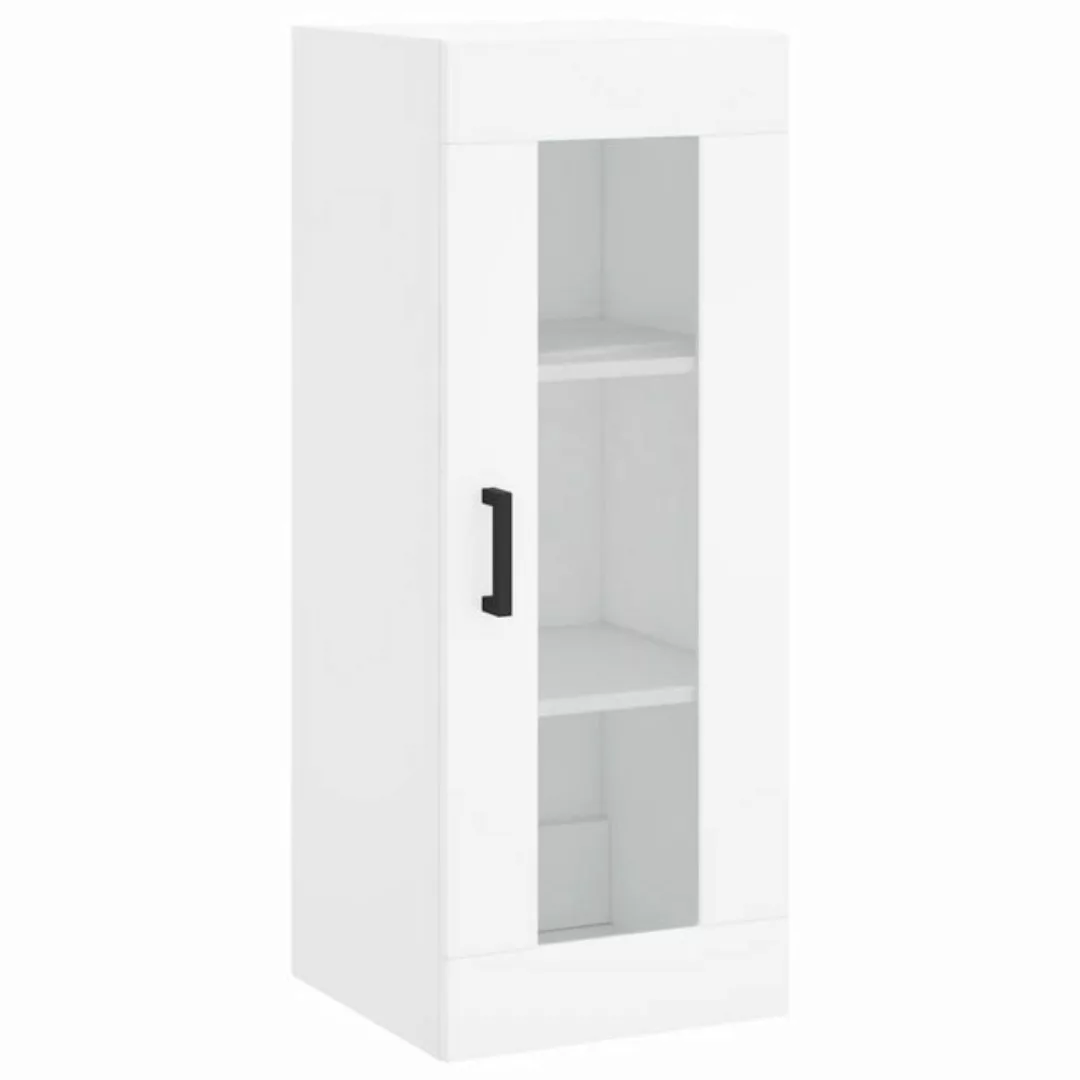 vidaXL Hängeschrank Wandschrank Weiß 34,5x34x90 cm Glas Vitrine Hängeschran günstig online kaufen