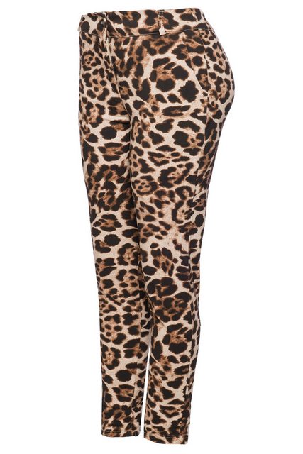 Kendindza Collection Stretch-Hose Damen Leo Print Hose elegant Leopardenmus günstig online kaufen