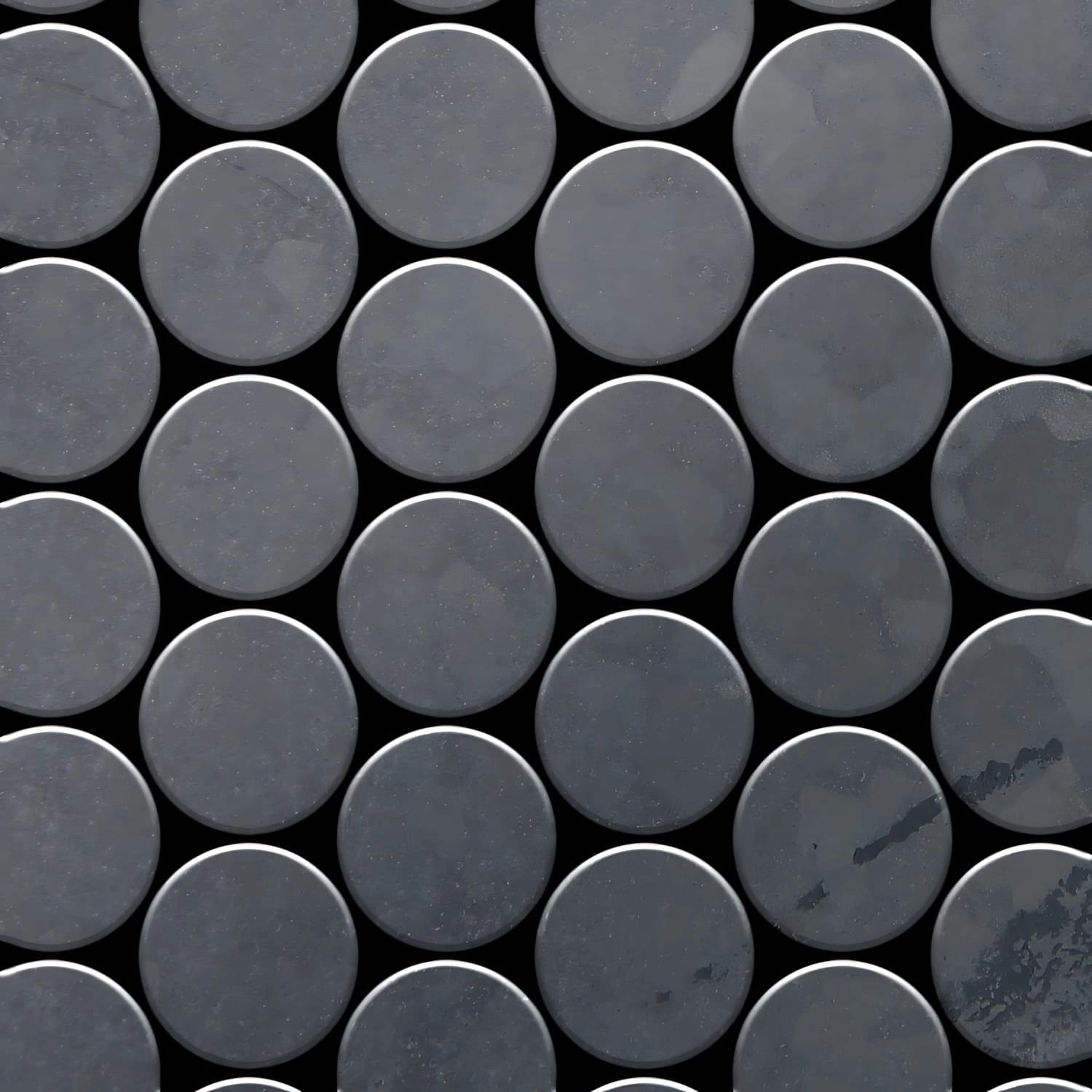 ALLOY Mosaik Fliese Massiv Metall Rohstahl Gewalzt Grau 1,6mm Stark Medalli günstig online kaufen