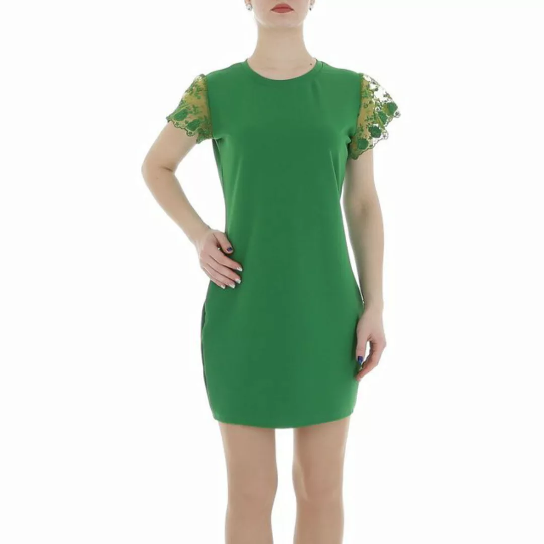 Ital-Design Sommerkleid Damen Freizeit (86164393) Spitze Minikleid in Grün günstig online kaufen