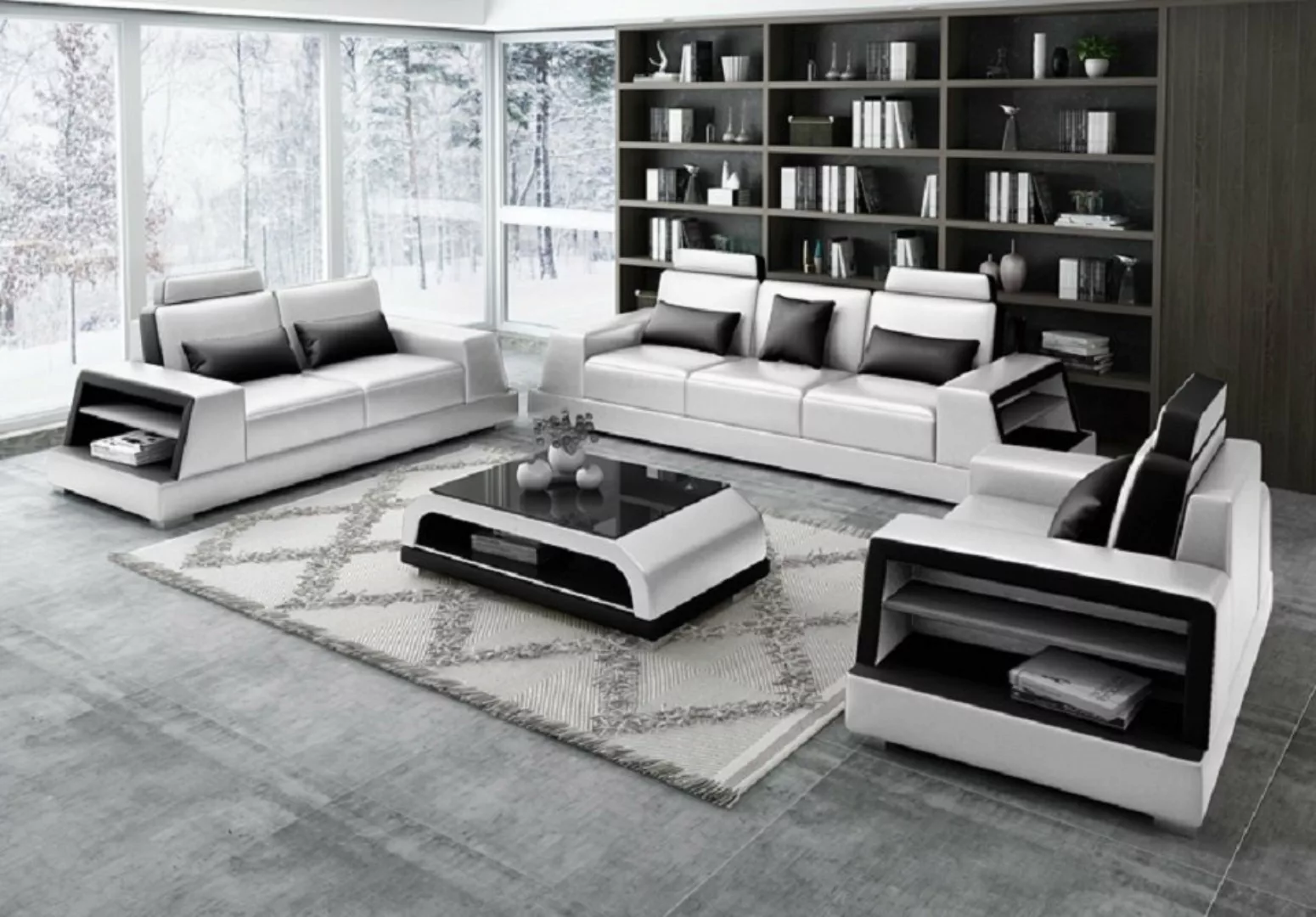 JVmoebel Sofa Sofa Couch Polster 3 Sitzer Leder Sofas Couchen Sitz, Made in günstig online kaufen