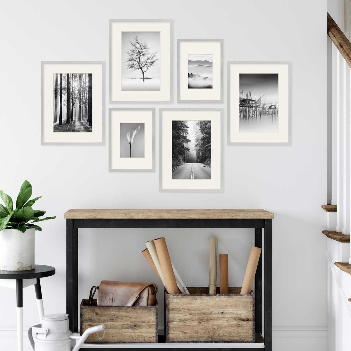 PHOTOLINI Bilderrahmen 6er Set Modern Schmal günstig online kaufen