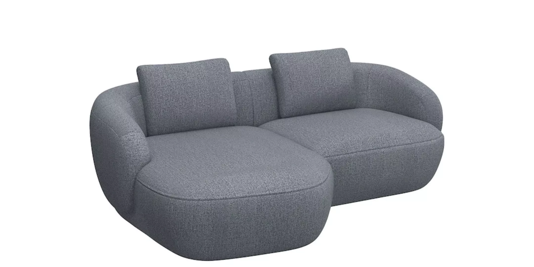 FLEXLUX Wohnlandschaft "Torino, rund, L-Form, Sofa-Ecke mit Recamiere, Long günstig online kaufen