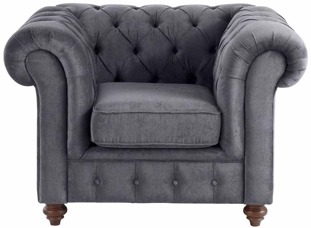 Home affaire Sessel »Chesterfield B/T/H: 105/69/74 cm«, mit hochwertiger Kn günstig online kaufen