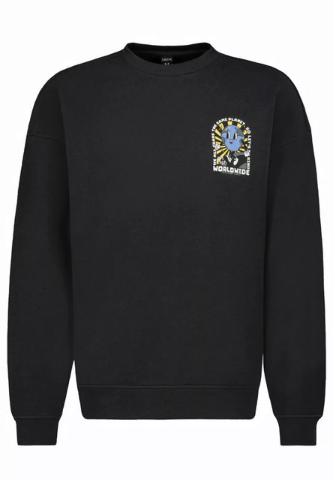 SUBLEVEL Sweatshirt Sweater mit Backprint Cartoon günstig online kaufen