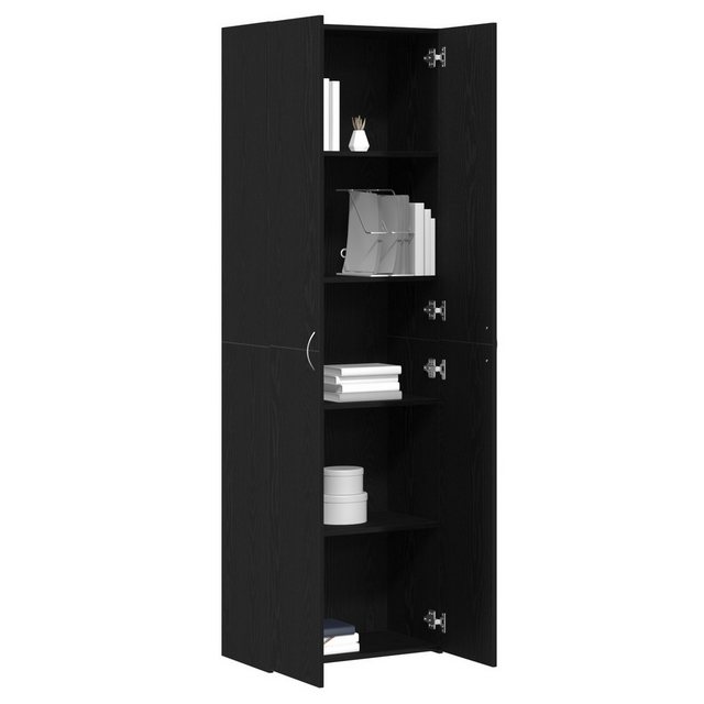 vidaXL Aktenschrank Büroschrank Schwarz Eiche Holzwerkstoff 60 x 32 x 190 c günstig online kaufen