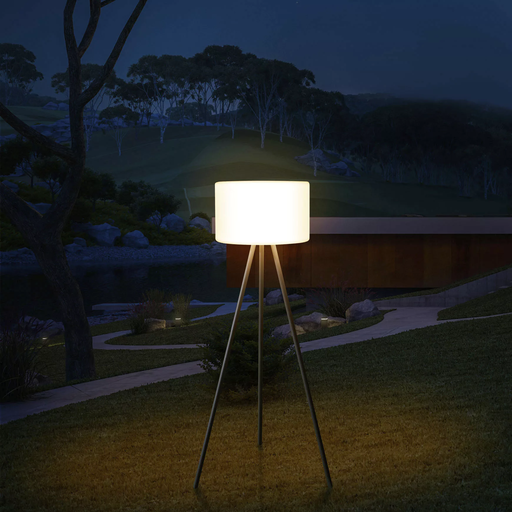 Paco Home Stehlampe »BRUCE«, LED In- Und Outdoor Garten Terrasse Aufladbar günstig online kaufen