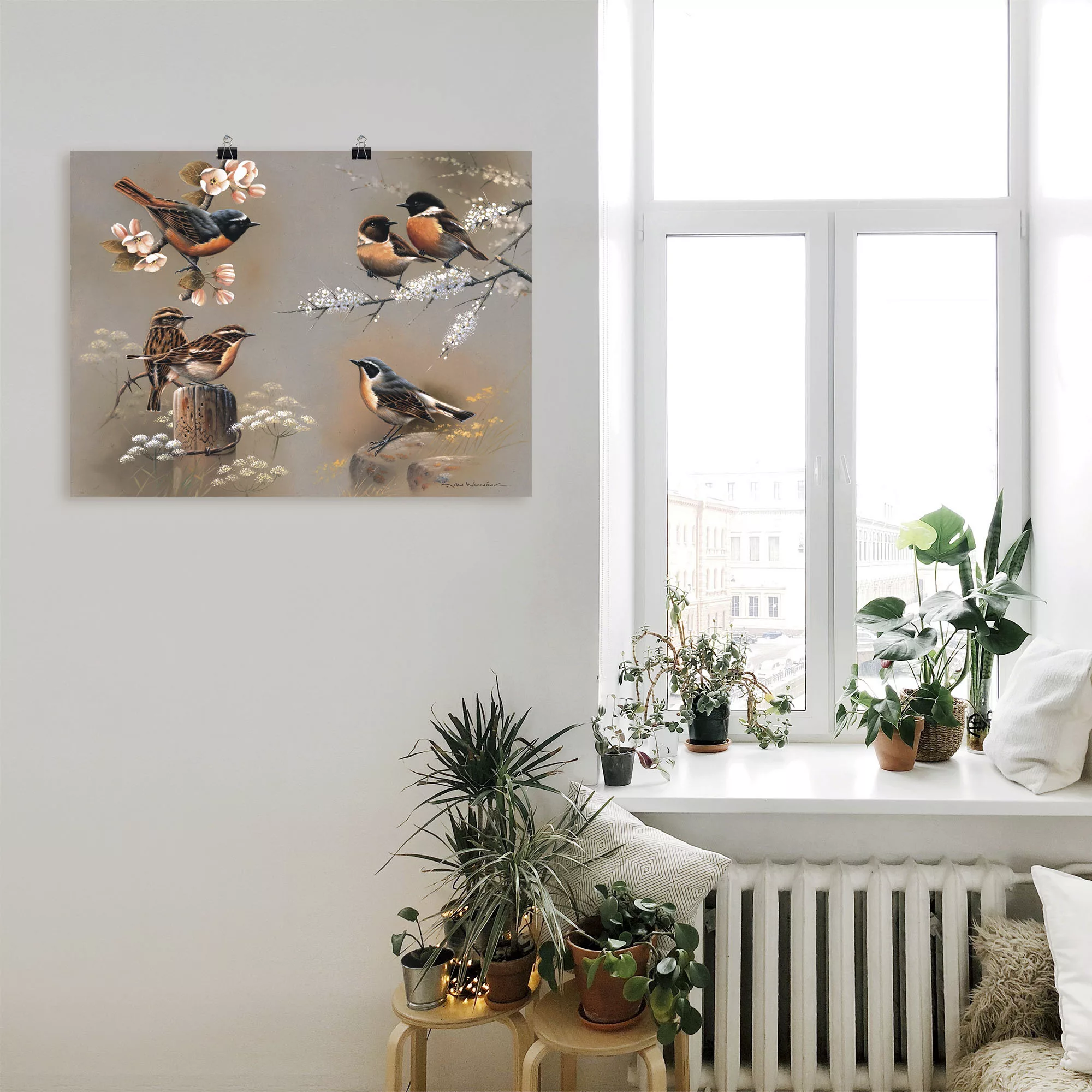 Artland Wandbild "Vogel Komposition", Vögel, (1 St.), als Leinwandbild, Pos günstig online kaufen