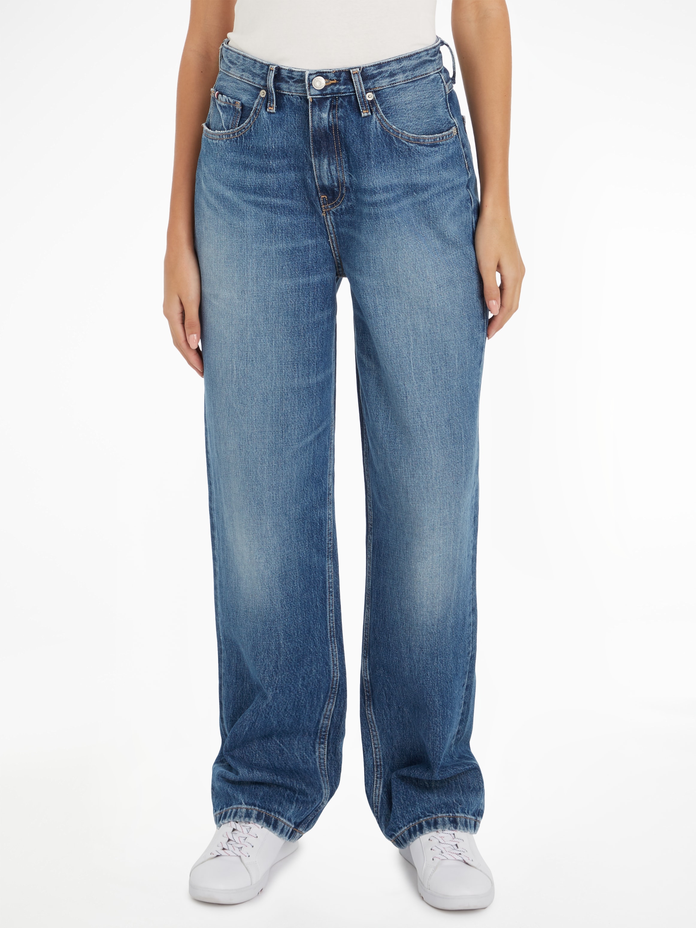 Tommy Hilfiger Straight-Jeans RELAXED STRAIGHT HW BETH mit Tommy Hilfiger L günstig online kaufen