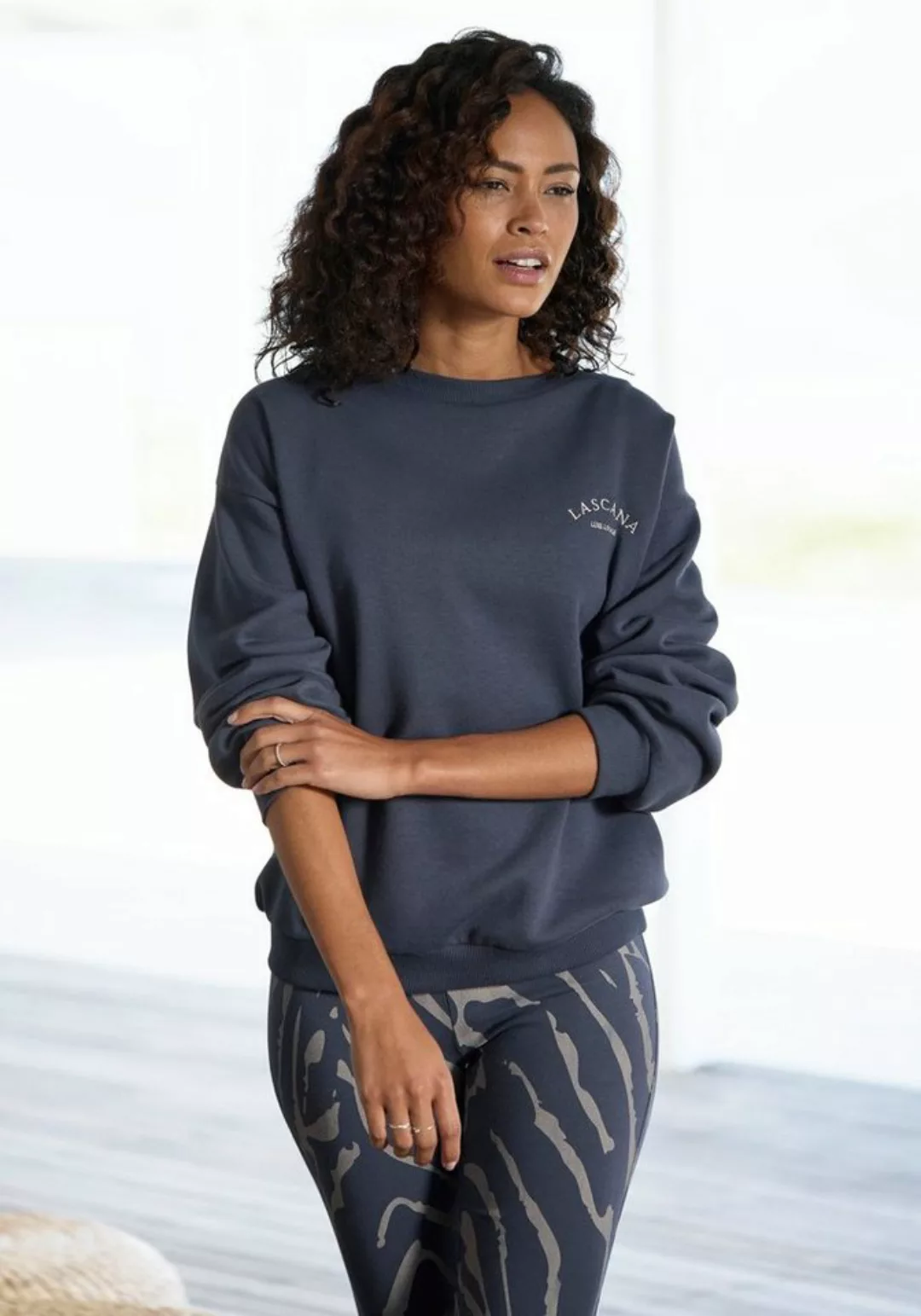 LASCANA Sweatshirt -Pullover mit weiten Ärmeln, Loungewear, Loungeanzug günstig online kaufen