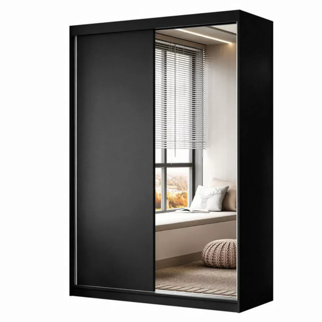 Lookway Kleiderschrank CAMARO II 150 cm mit Spiegel Schiebetürenschrank günstig online kaufen