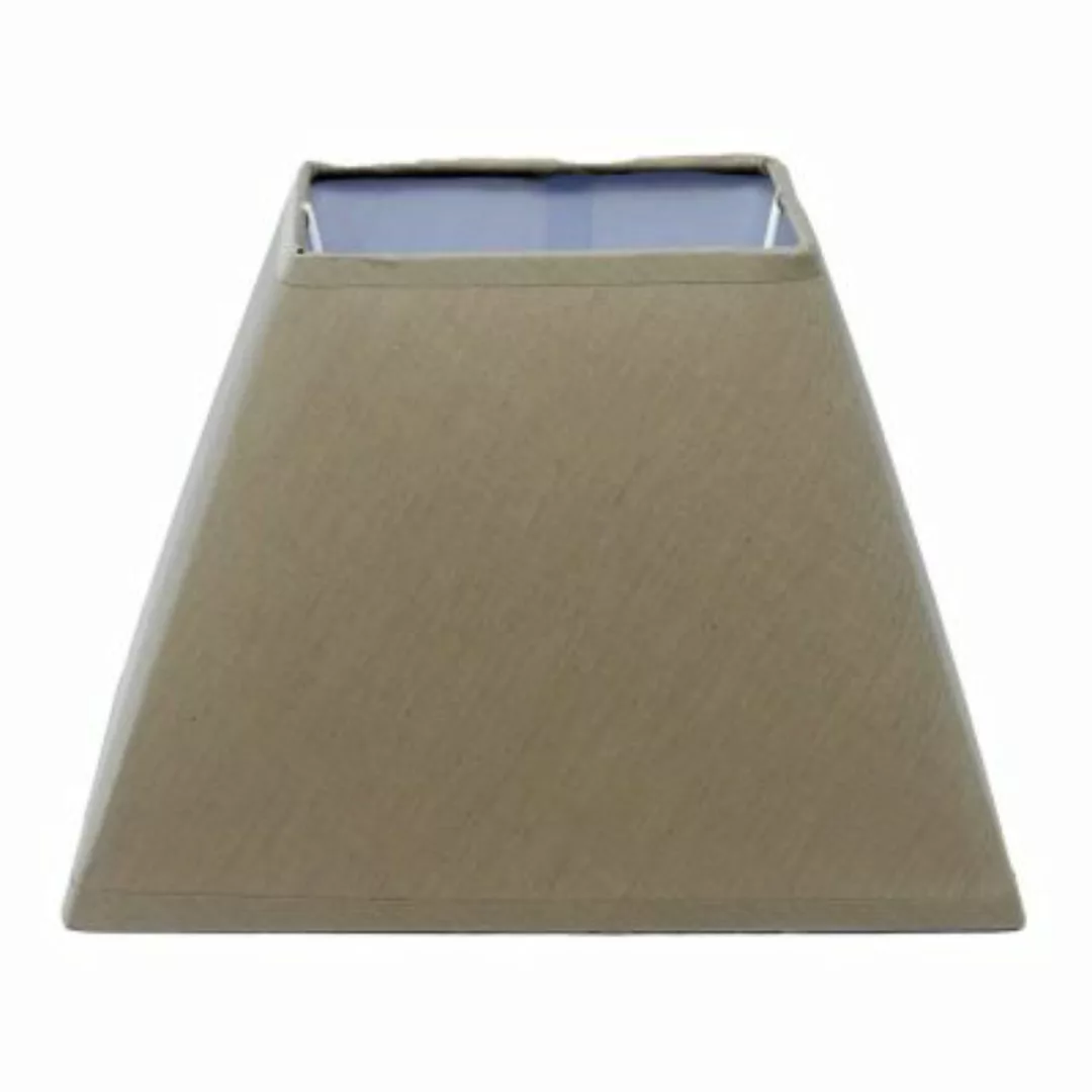 B & S Lampenschirm Stoff E14 / E27 Fassung sand Trapez H 18 cm günstig online kaufen