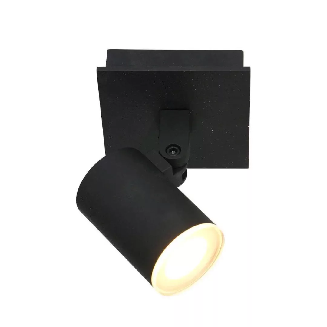 LED Deckenleuchte Points noirs in Schwarz 1x 4,6W 480lm GU10 1-flammig IP44 günstig online kaufen