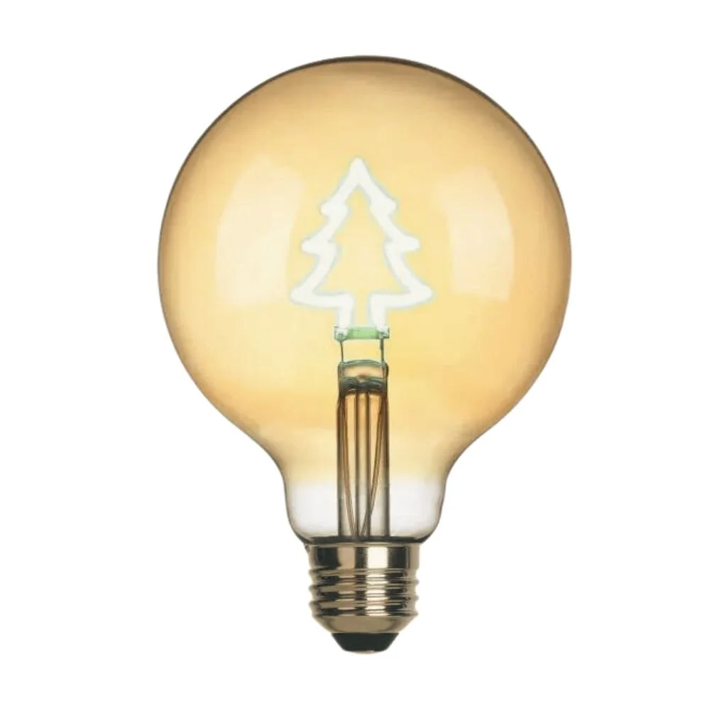 LED Leuchtmittel Weihnachtsbaum E27 Globe - G95 in Transparent 1,5W 70lm günstig online kaufen