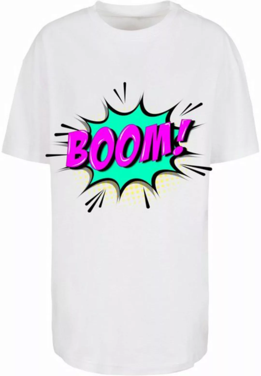 Merchcode T-Shirt Merchcode Damen Ladies BOOM Comic Boyfriend Tee (1-tlg) günstig online kaufen