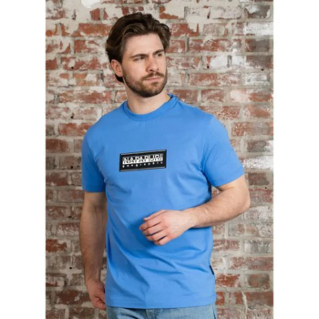 Napapijri  T-Shirts & Poloshirts S box logo - ultramarine günstig online kaufen