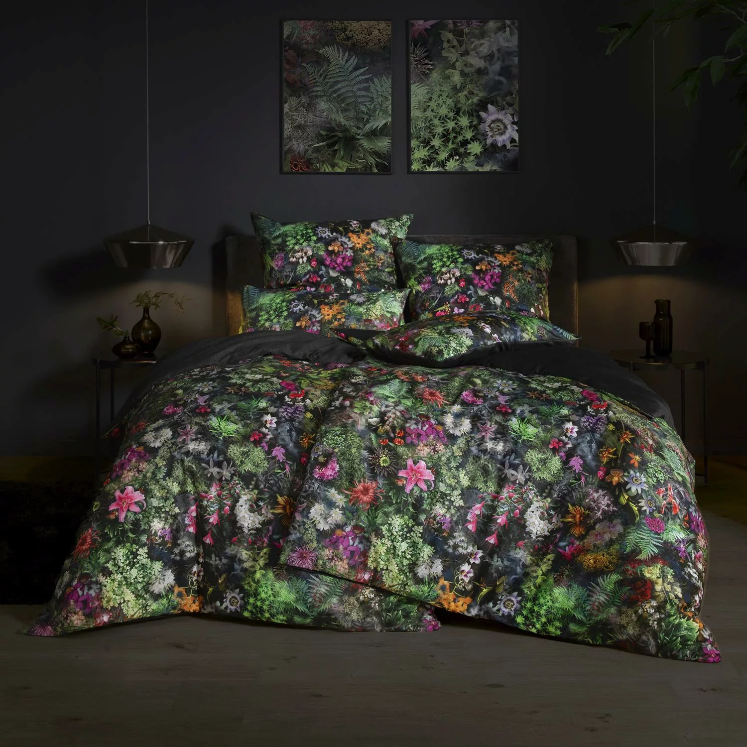 Estella Mako Satin Bettwäsche Mystical flowers 7506-985 Blumen 135x200 günstig online kaufen