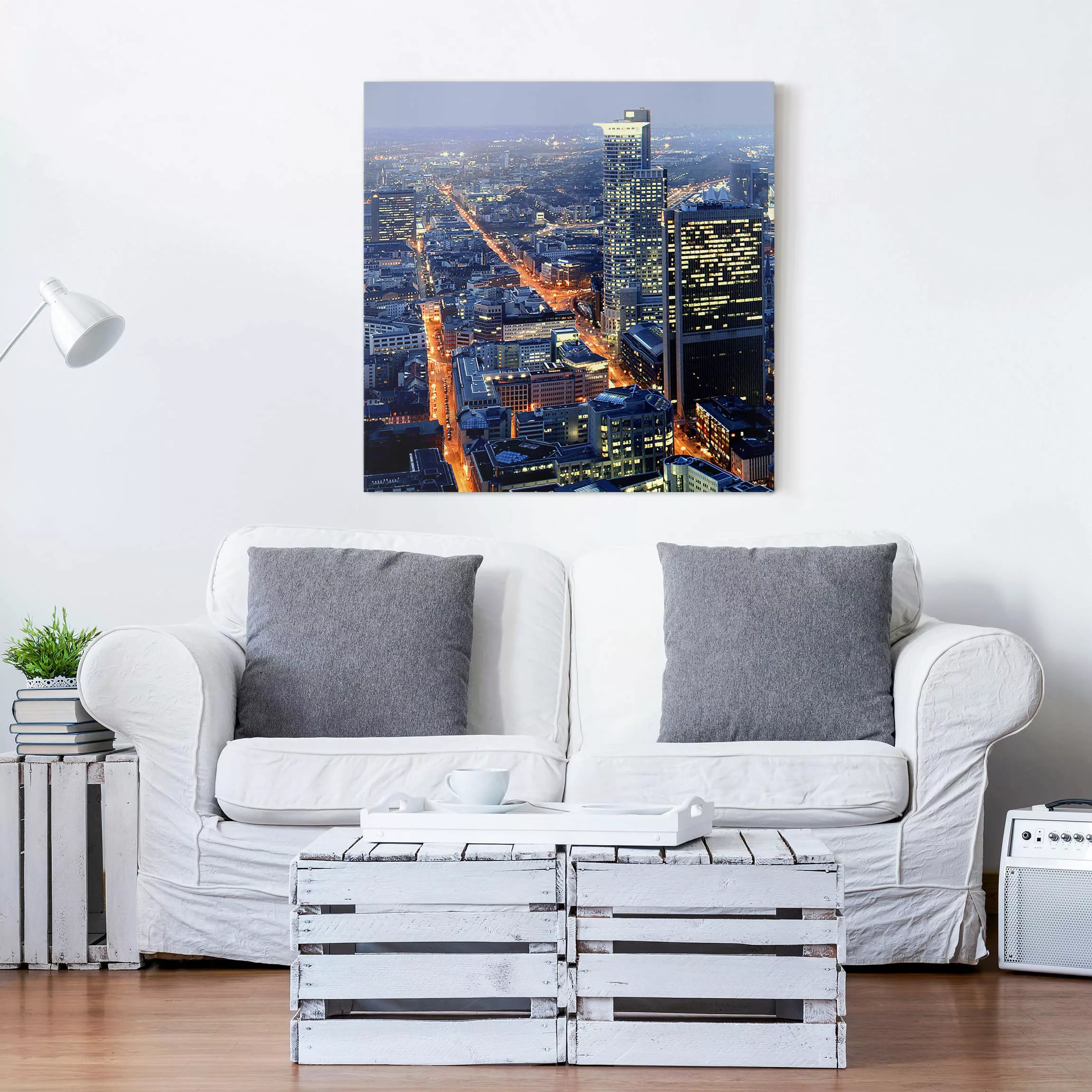 Leinwandbild Architektur & Skyline - Quadrat Frankfurt günstig online kaufen