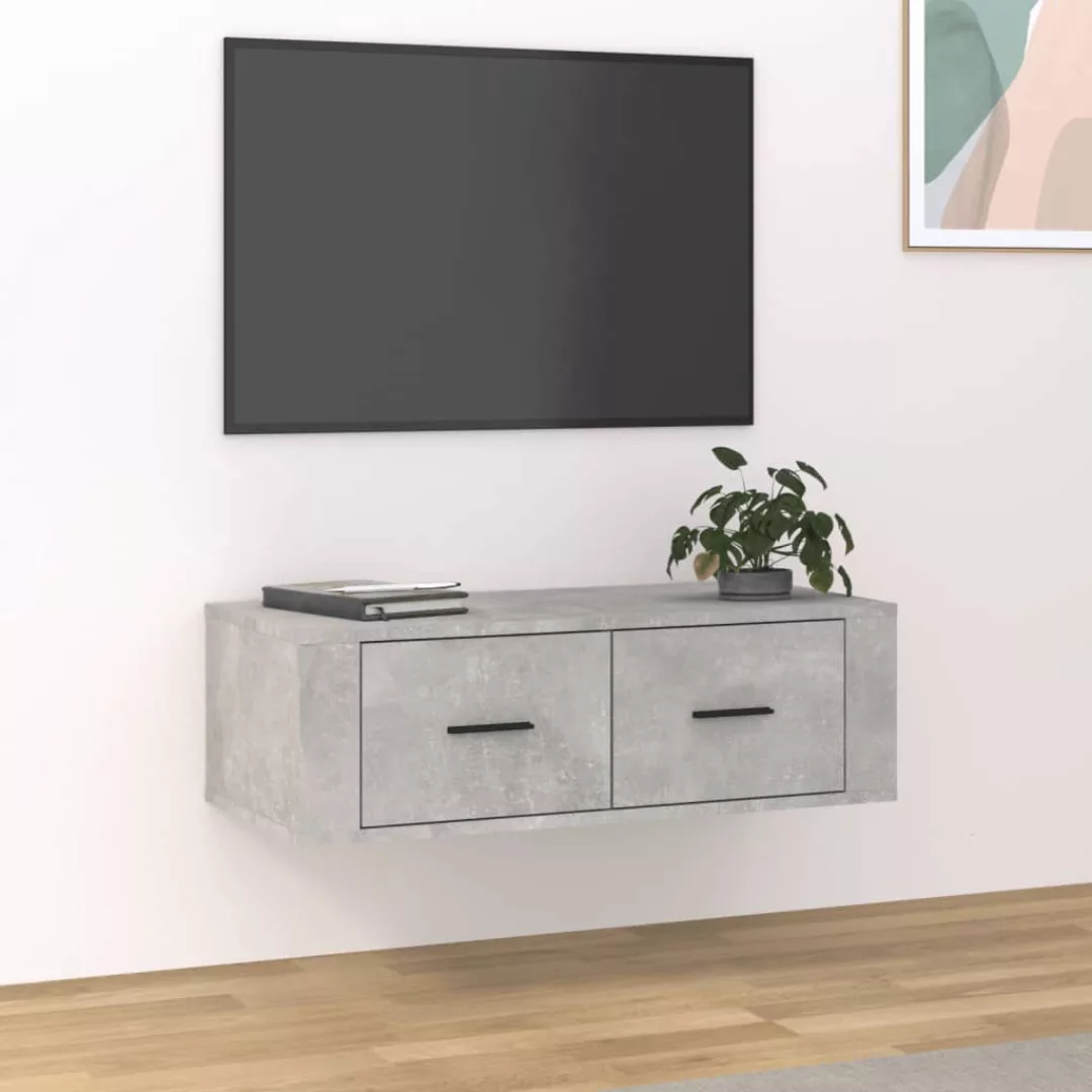 Vidaxl Tv-wandschrank Betongrau 80x36x25 Cm Holzwerkstoff günstig online kaufen