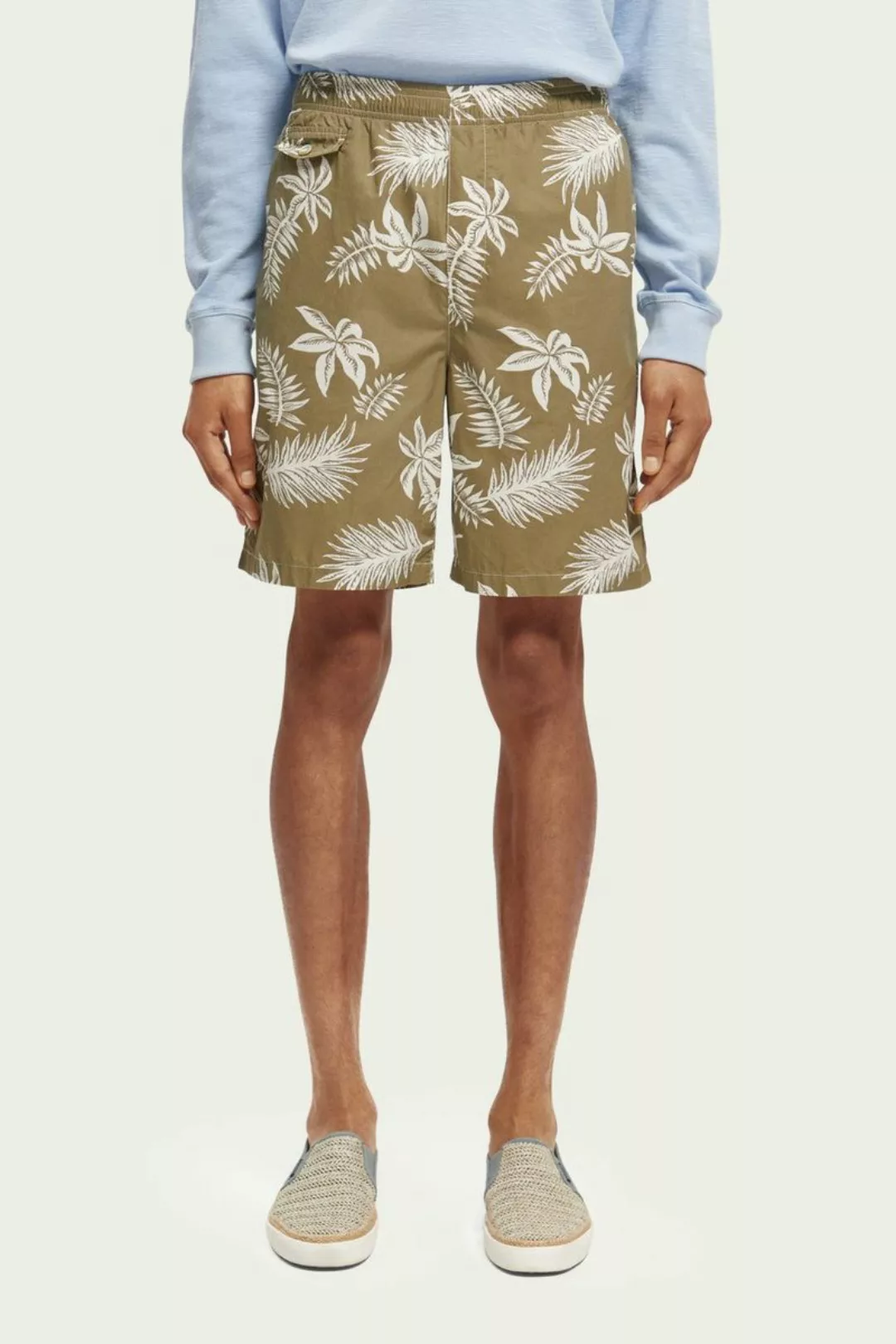 Scotch & Soda Bermuda-Shorts aus Popelin mit Print günstig online kaufen