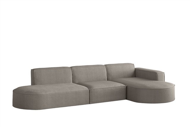 Fun Möbel Ecksofa Designersofa PALMA mit Ottomane in Stoff Noel oder Scala, günstig online kaufen