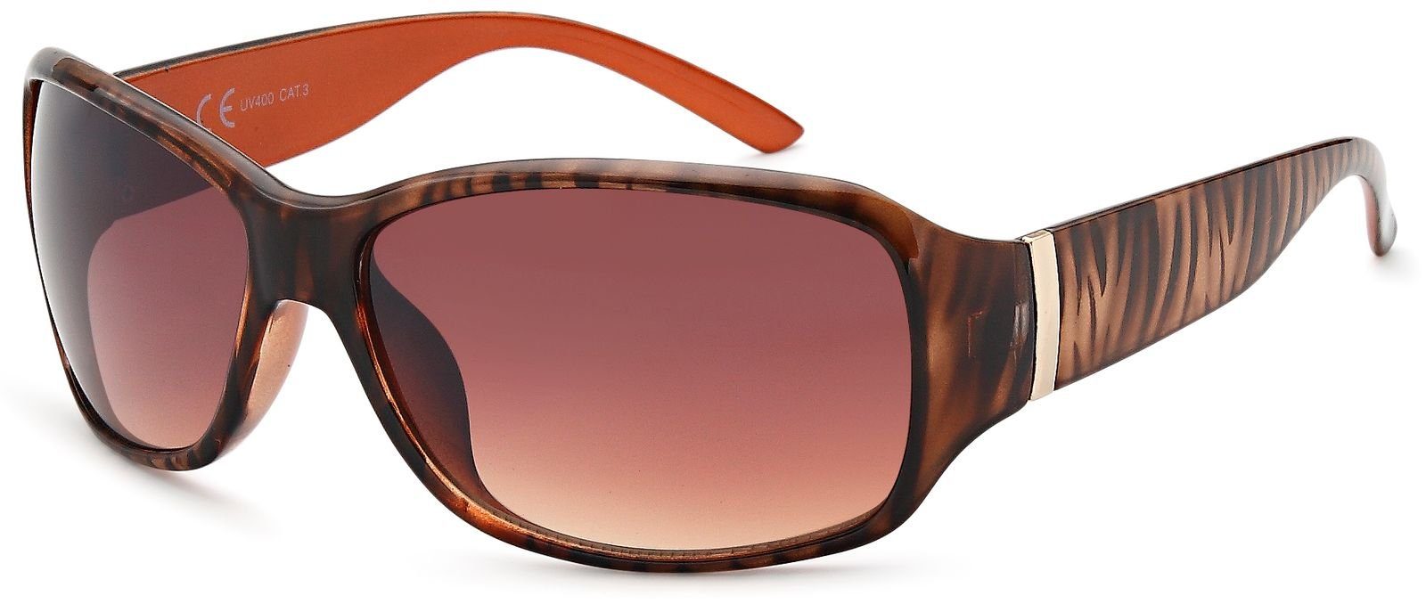 styleBREAKER Sonnenbrille Sonnenbrille Schmetterlingsform mit Streifen günstig online kaufen